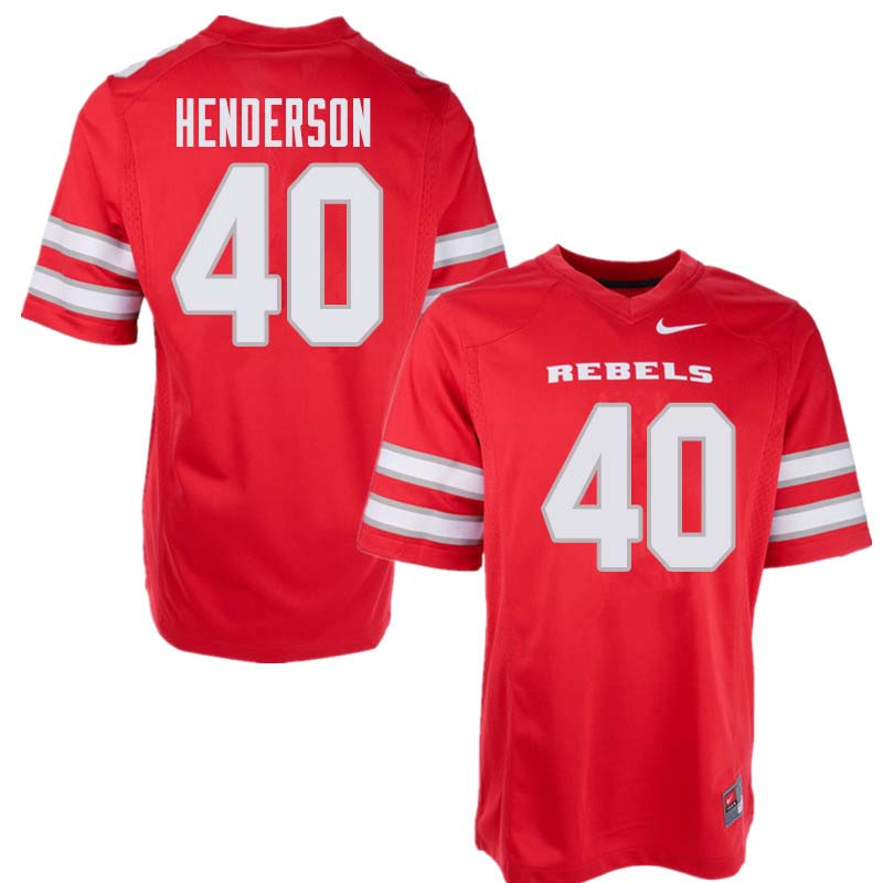 Men's UNLV Rebels #40 Alonzell Henderson College Football Jerseys Sale-Red